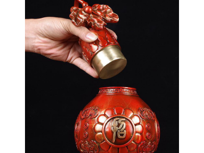 夢(mèng)卡琳純銅葫蘆擺件新家居吸財(cái)裝飾品擺設(shè)客廳辦公室工藝品風(fēng)水?dāng)[件